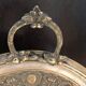 Coupe centre de table en étain et laiton repoussé d'époque Napoléon III