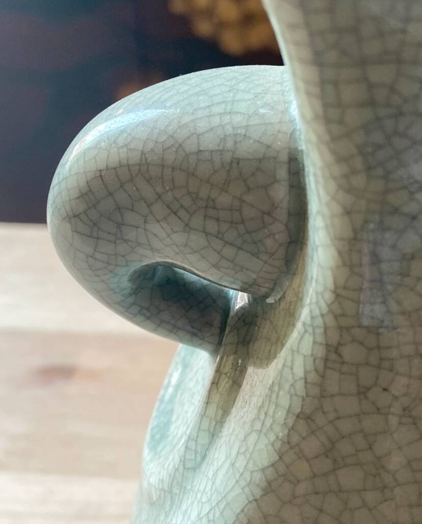 Chinese celadon cracked earthenware vase – Art Deco inspiration – 23