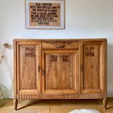 Art Deco sideboard in solid walnut