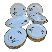 Berry porcelain roses table service
