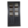 Aged patinated black display cabinet