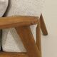 Scandinavian armchair 1960 rounded armrests