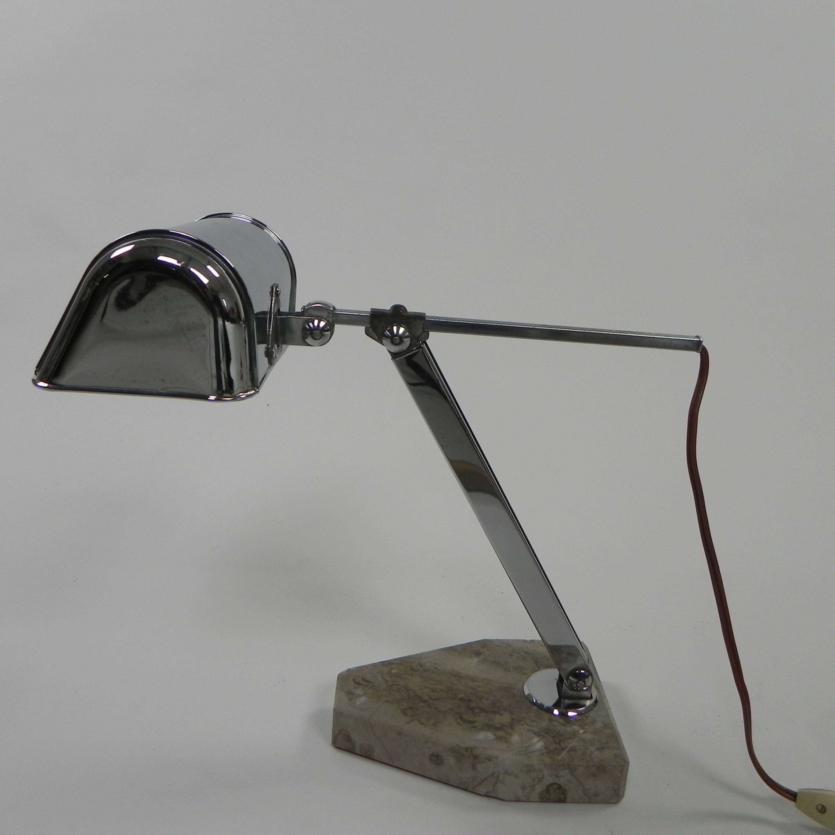 Lampe de bureau française, Fare Lampe Pirouette, années 1930