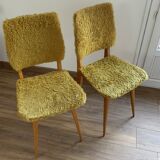 2 yellow moumoute chairs