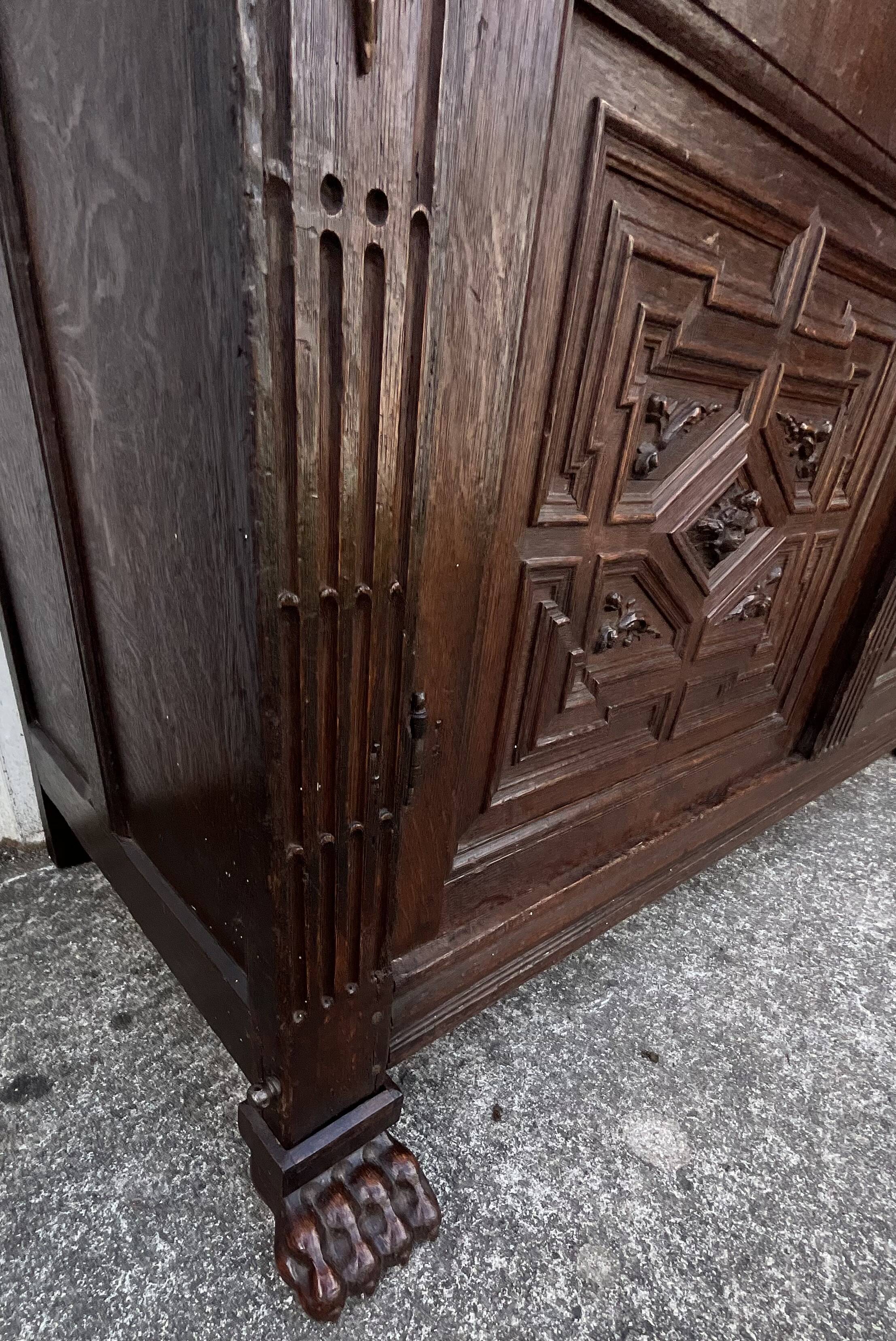 Renaissance Style Furniture in Solid Oak, Early 19th Century