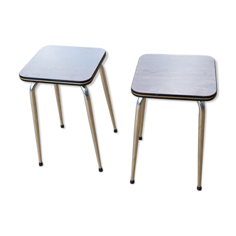 Set of 2 stools formica, 1970