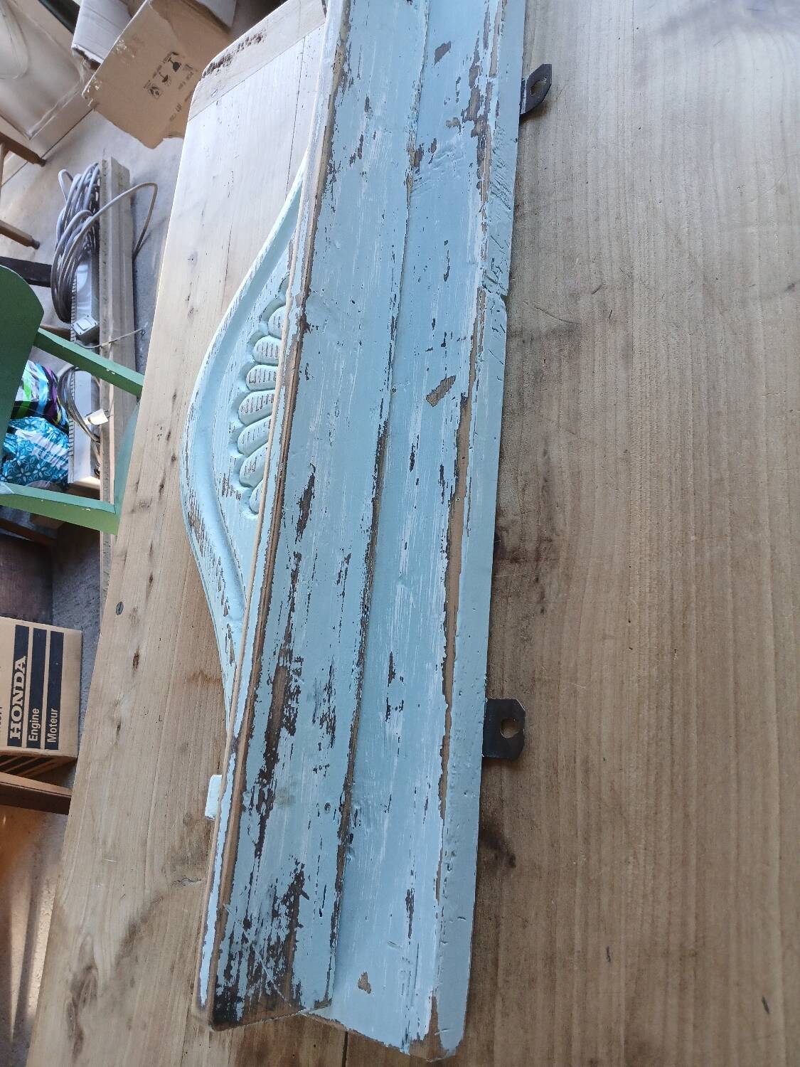 Old wooden wall shelf