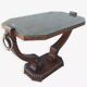 Table basse Art Déco en bois sculpté