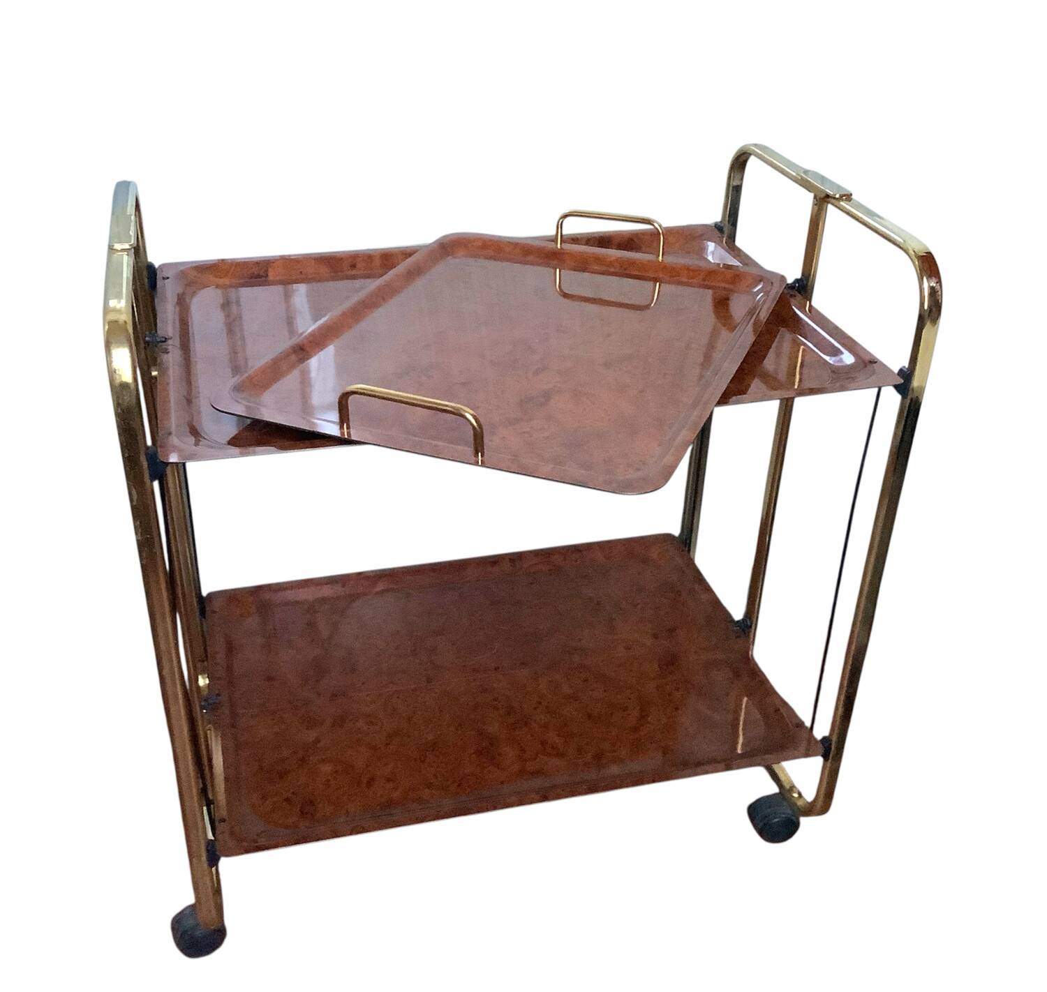 Vintage folding trolley + removable tray