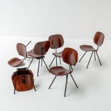 Ensemble de 6 chaises S88 par Osvaldo Borsani pour Tecno, 1956, Italie