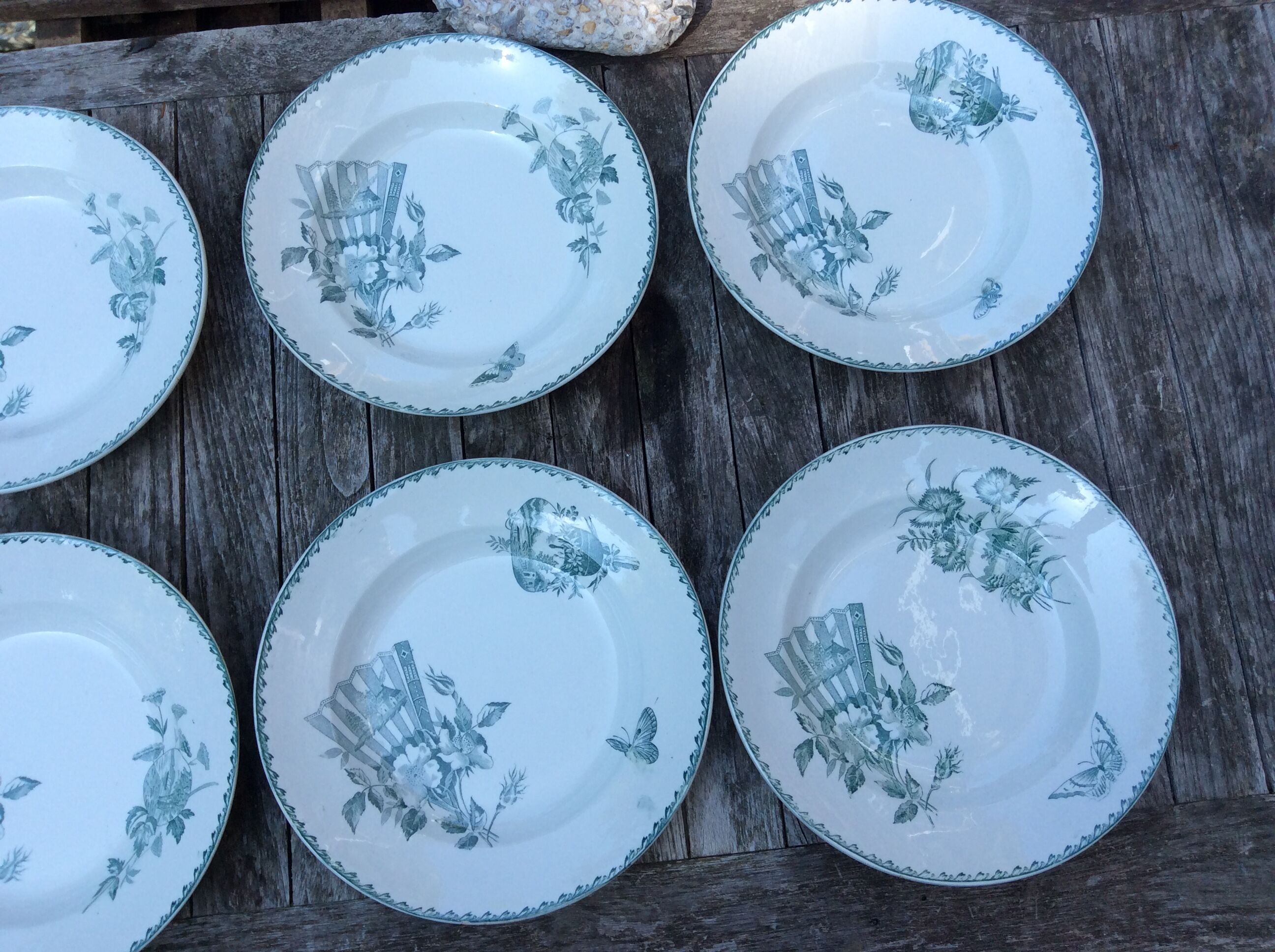 Series 6 tablespoons Plate Iron Earth