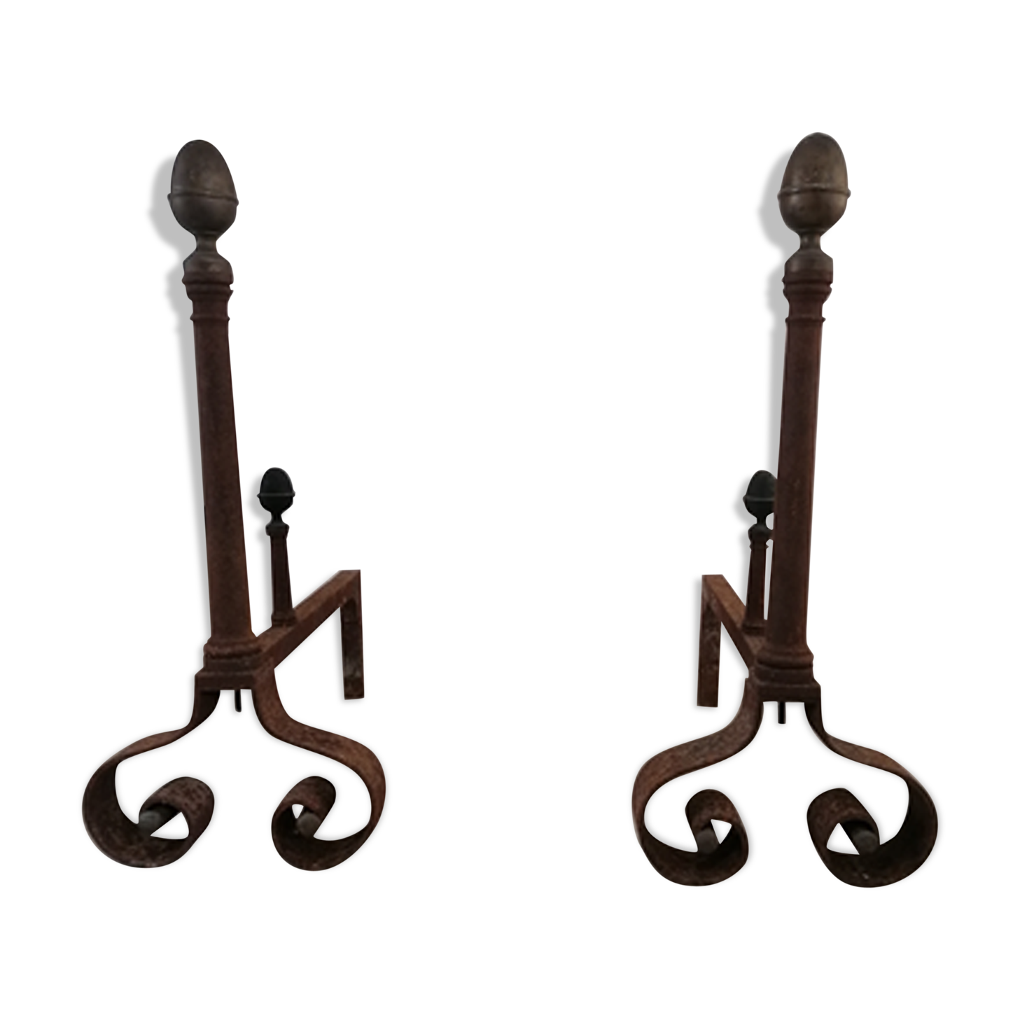 Pair of channels empire cast and brass