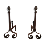 Pair of channels empire cast and brass