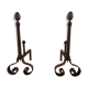 Pair of channels empire cast and brass