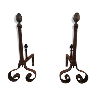Pair of channels empire cast and brass