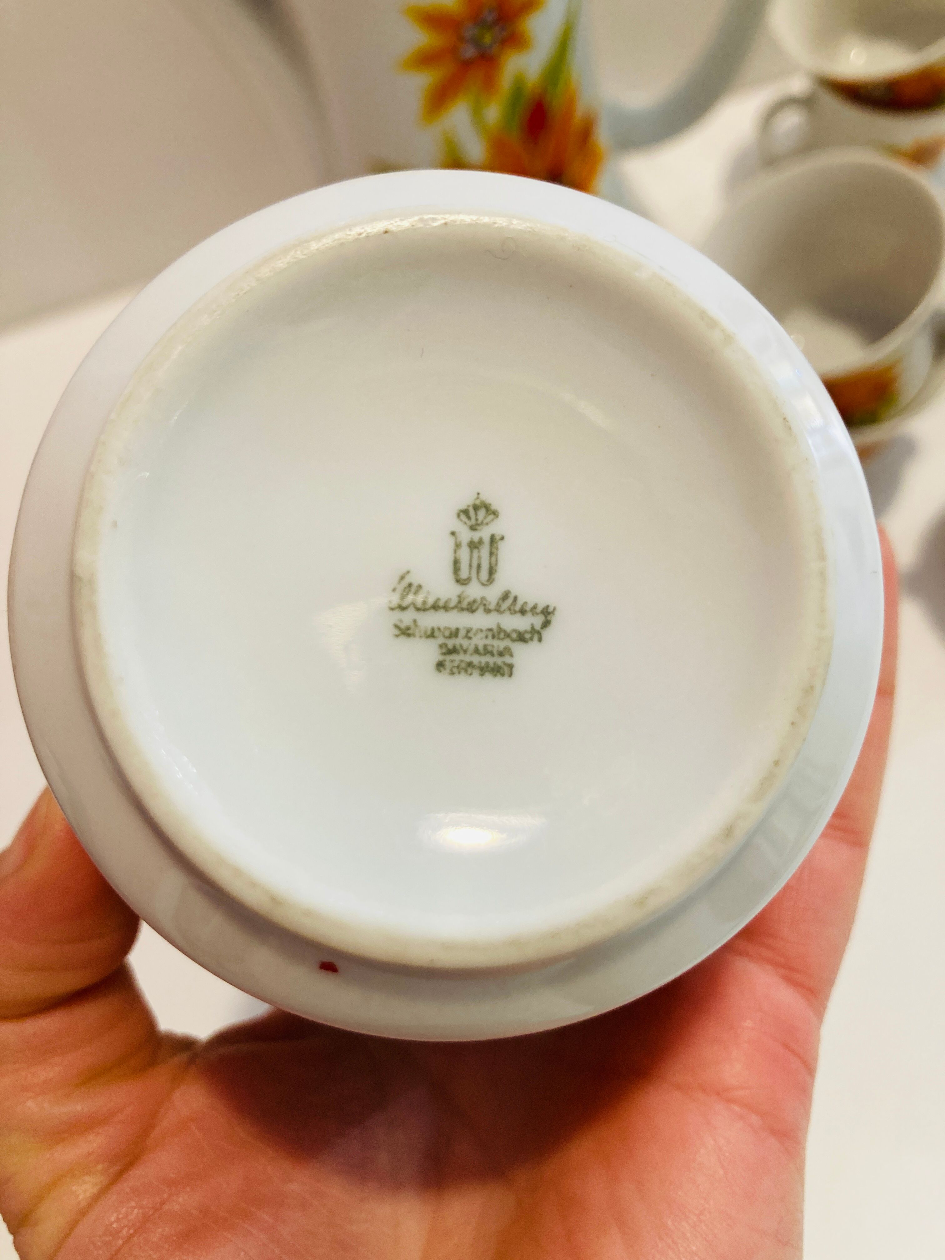 Set of 4 cups 70s winterling schwarzenback bavaria germany