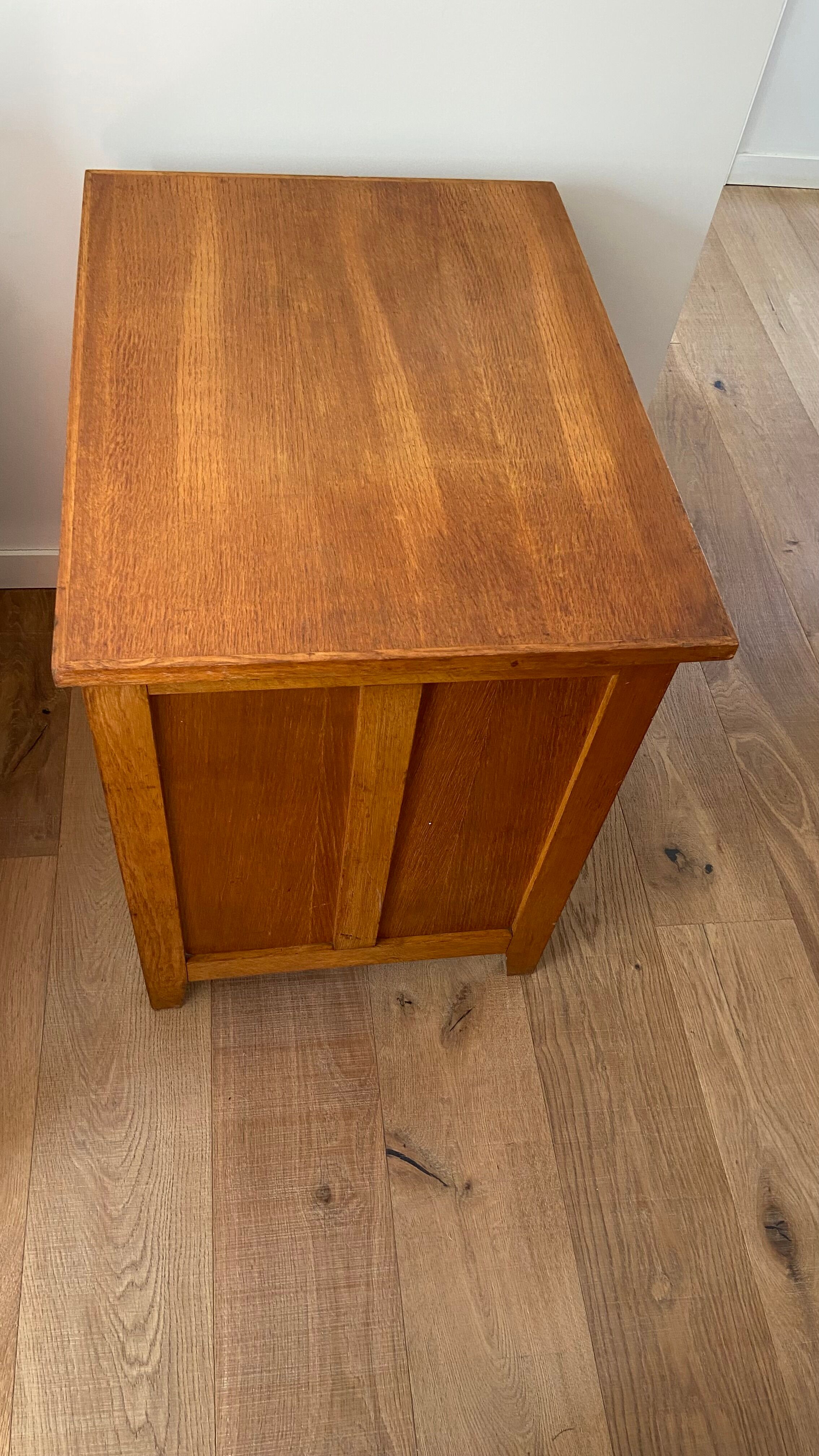 1950s vintage children's desk in light oak