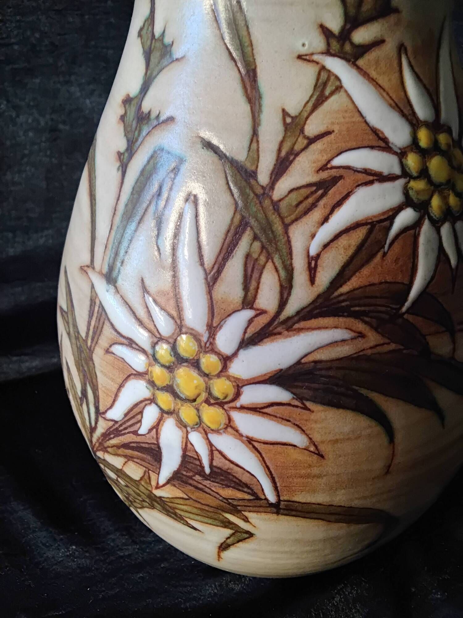 Jug signed in ceramic by Fonck and Matéo made in Valauris.