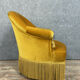 Pair of armchairs "toad" napoleon III era in Genoa velvet