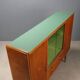 Vintage buffet in walnut veneer, Italian design from the 1960s.