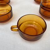Ensemble de 8 tasse à café Duralex couleur ambrée