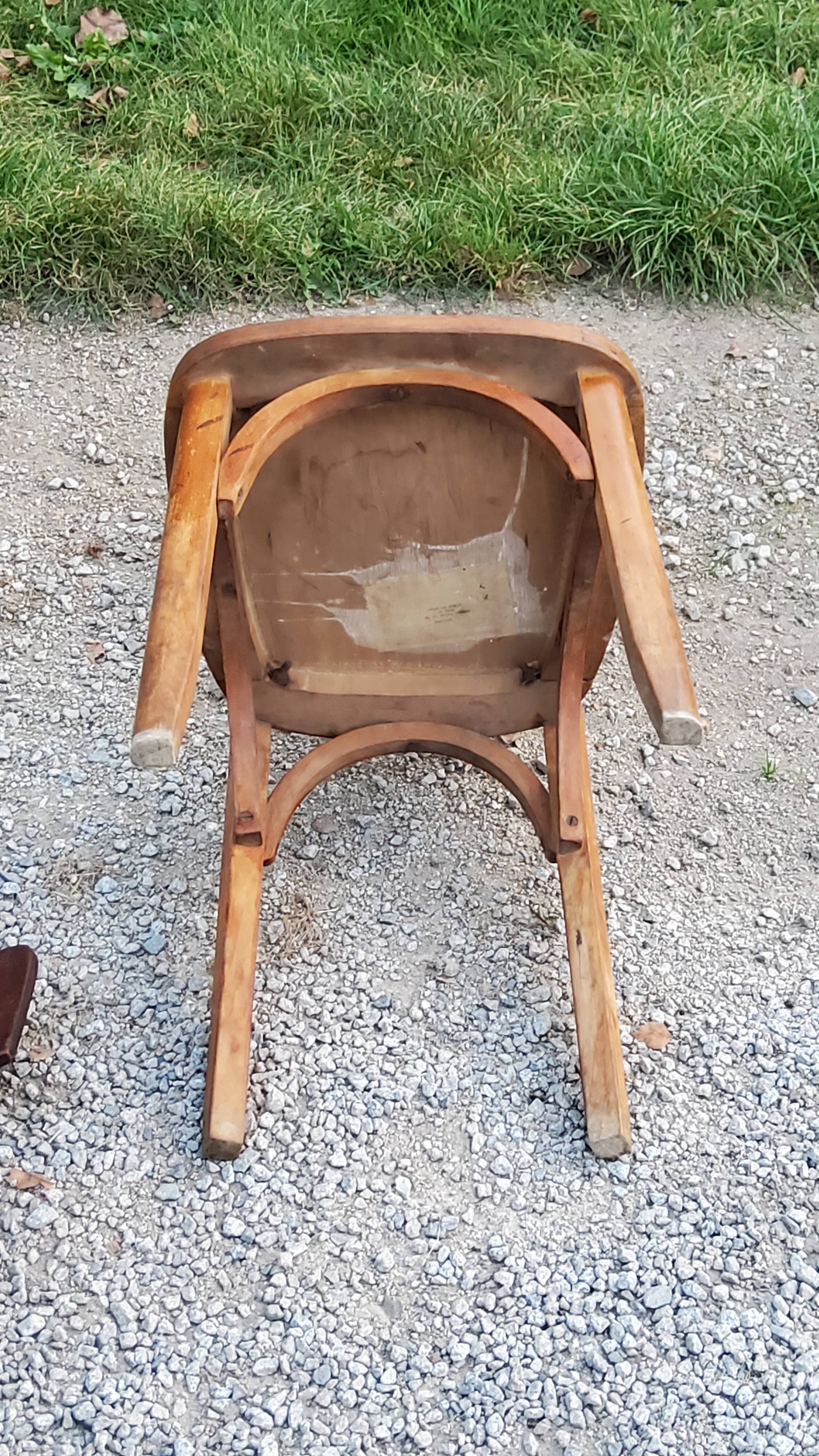 Set of 5 Stella Thonet bistro chairs from the 1950s