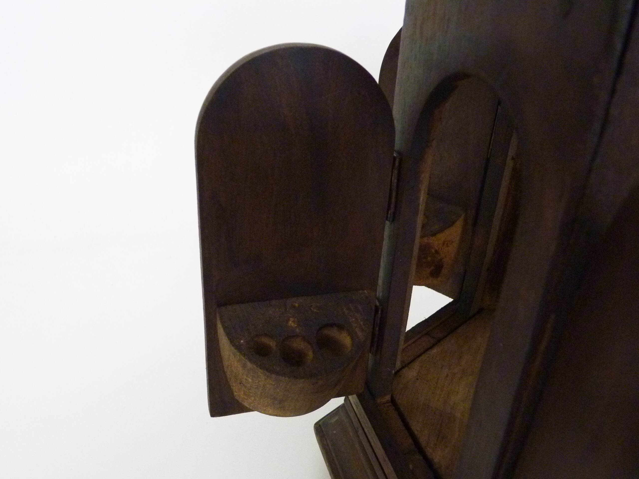 Old wooden cigar and cigarette cellar, carousel, snuff. 40s 50s