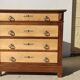 Old chest of drawers, white marble top.