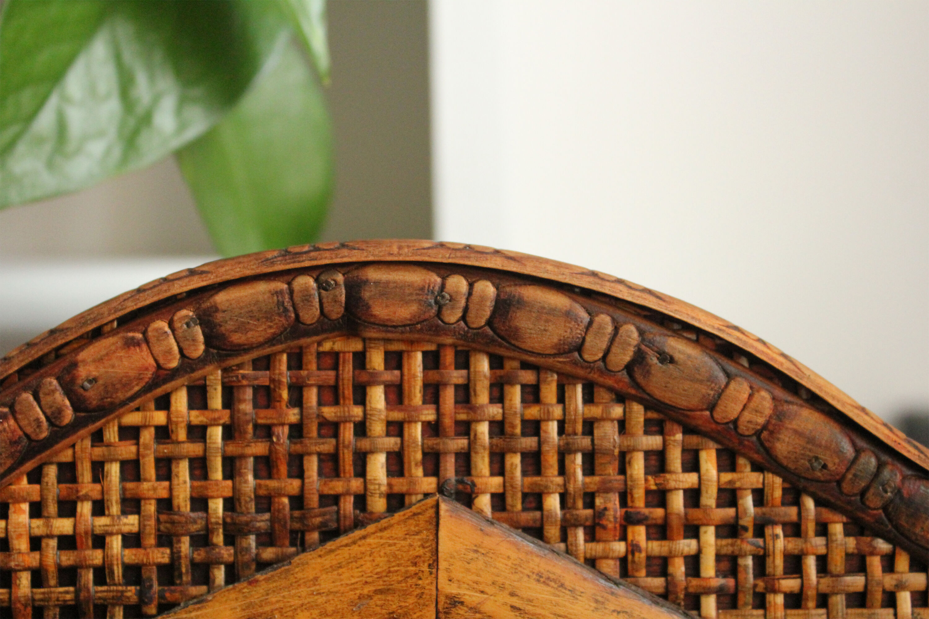 Office or bedroom storage furniture in rattan and wicker