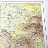 Vintage Western Asia map 43x43cm from 1950