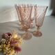 6 Rosaline Twisted Pink Champagne Flutes