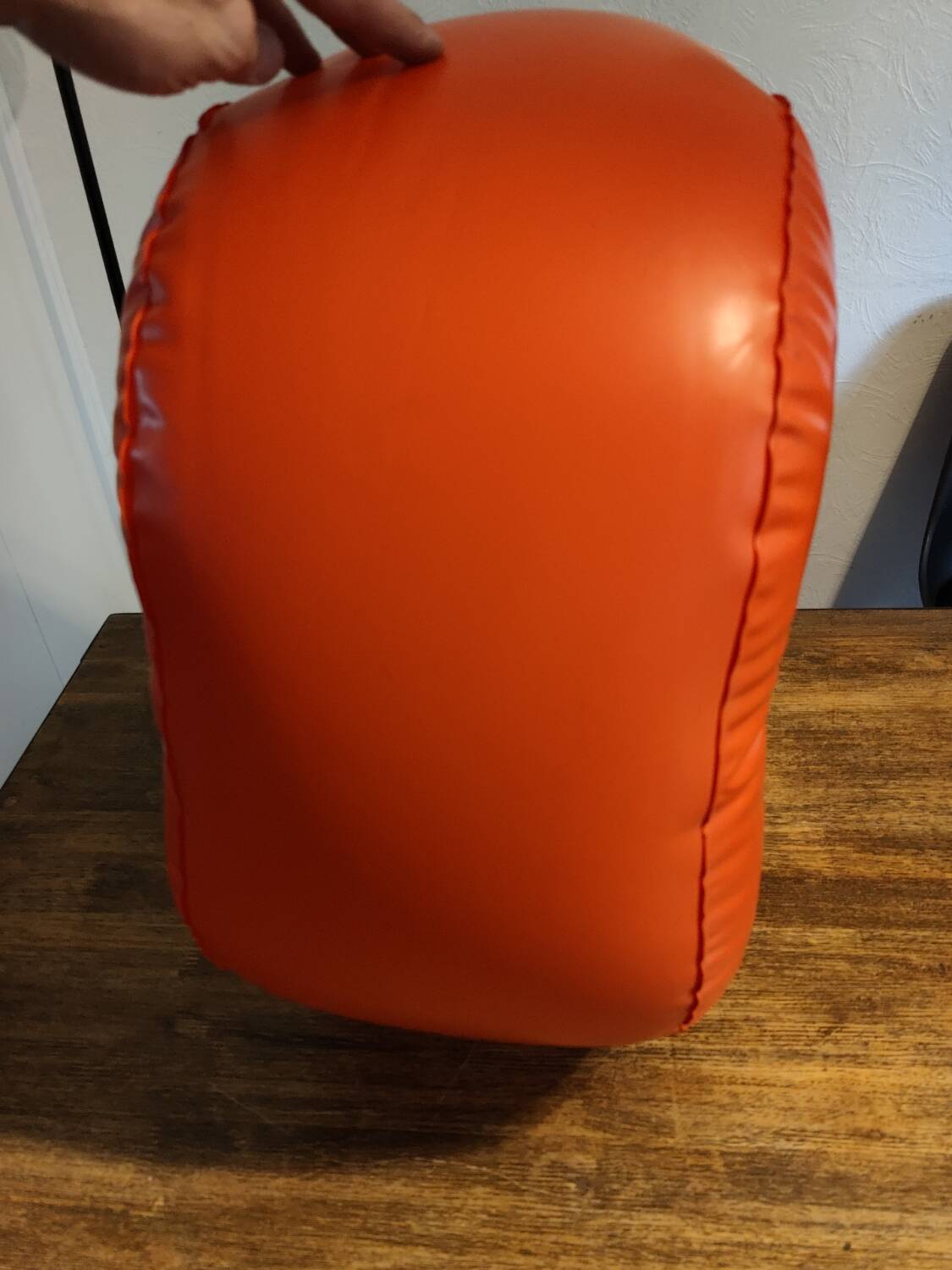 Vintage orange inflatable pouf 70