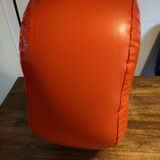 Vintage orange inflatable pouf 70