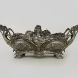 Jardinière en bronze argenté époque Art Nouveau