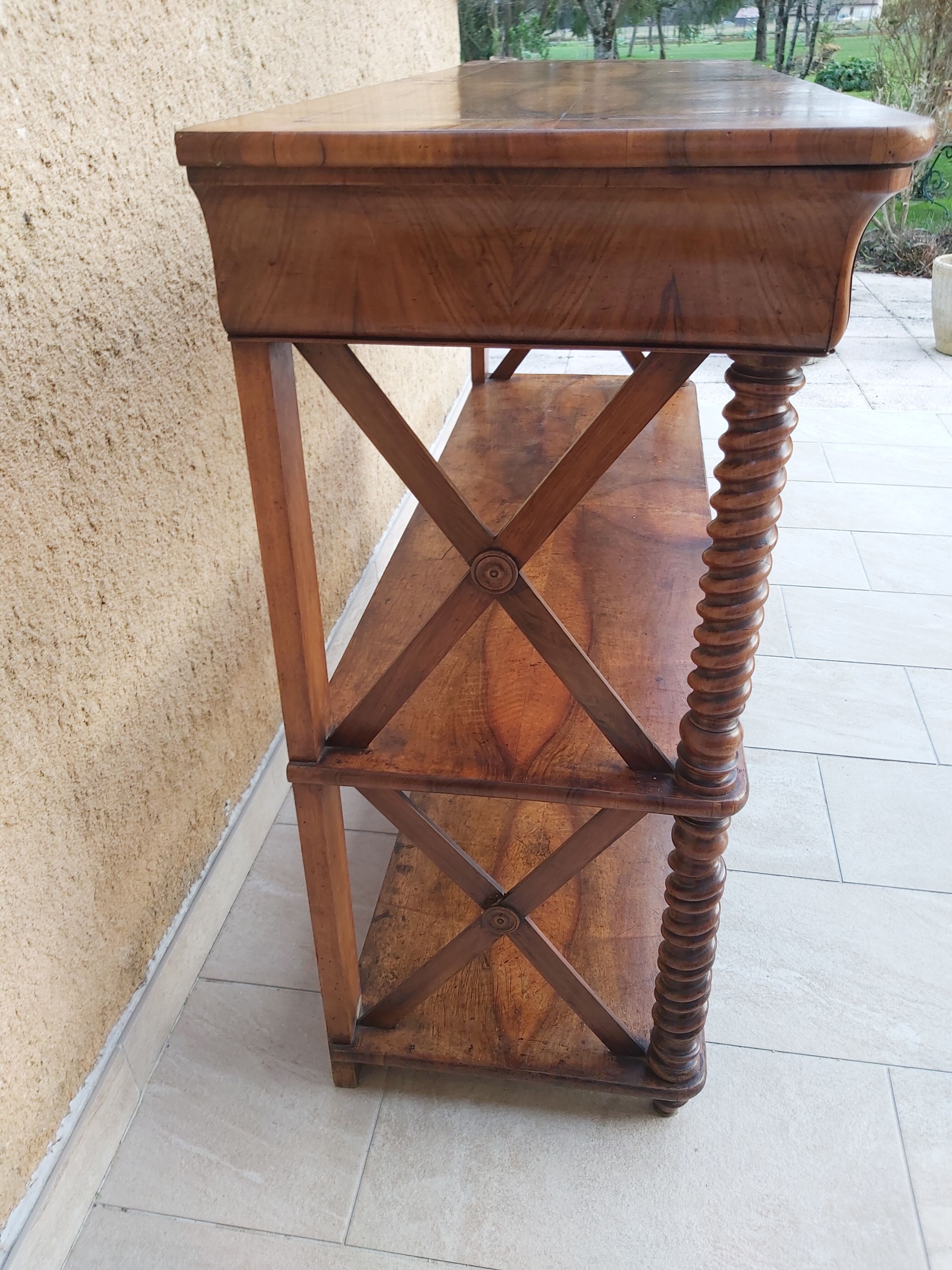 Nineteenth century walnut console