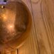 Copper-plated brass globe light fixture