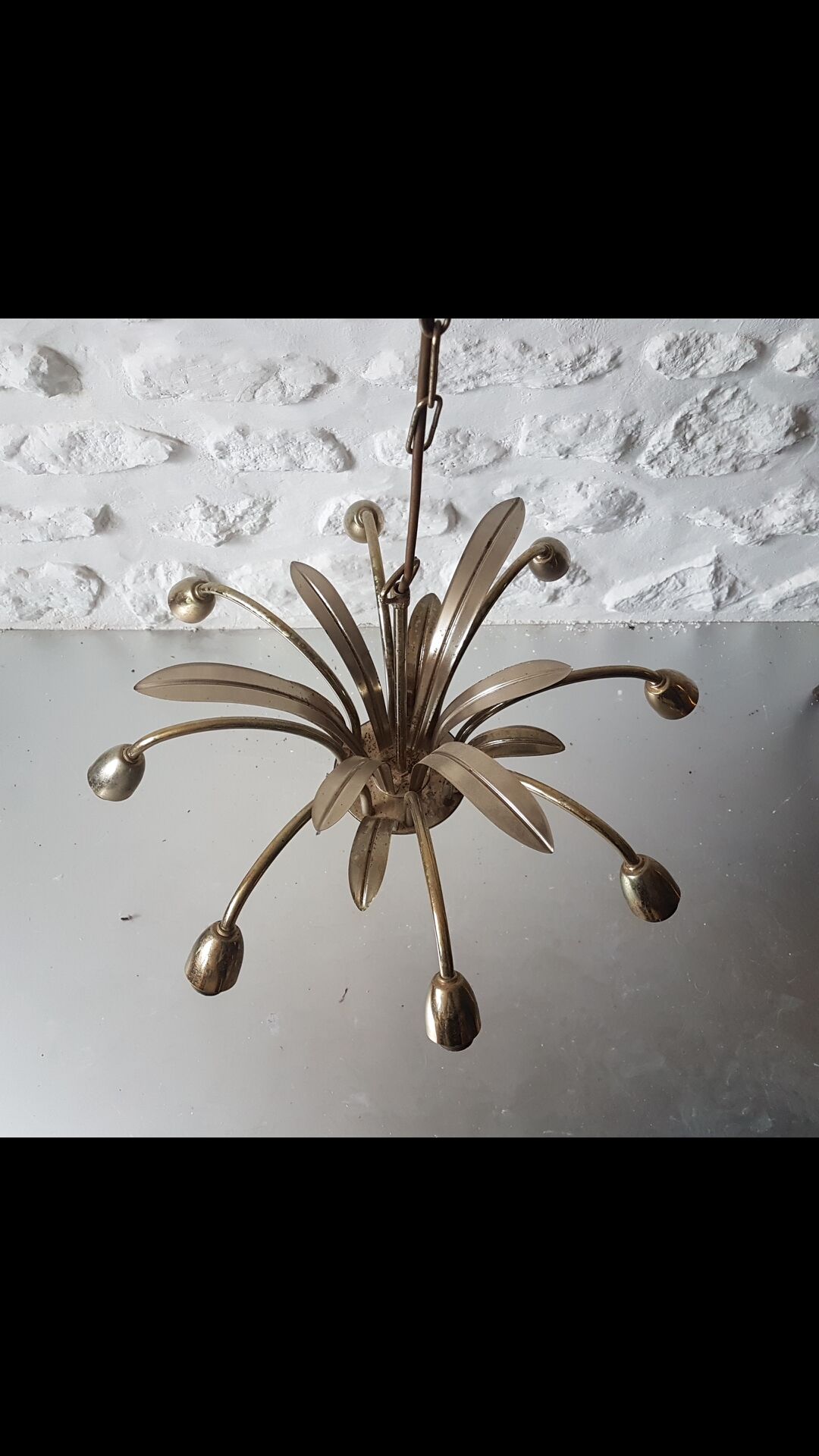 Ideal metal chandelier palm foliage