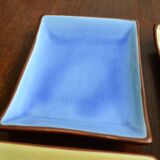 4 rectangular enameled ceramic cups
