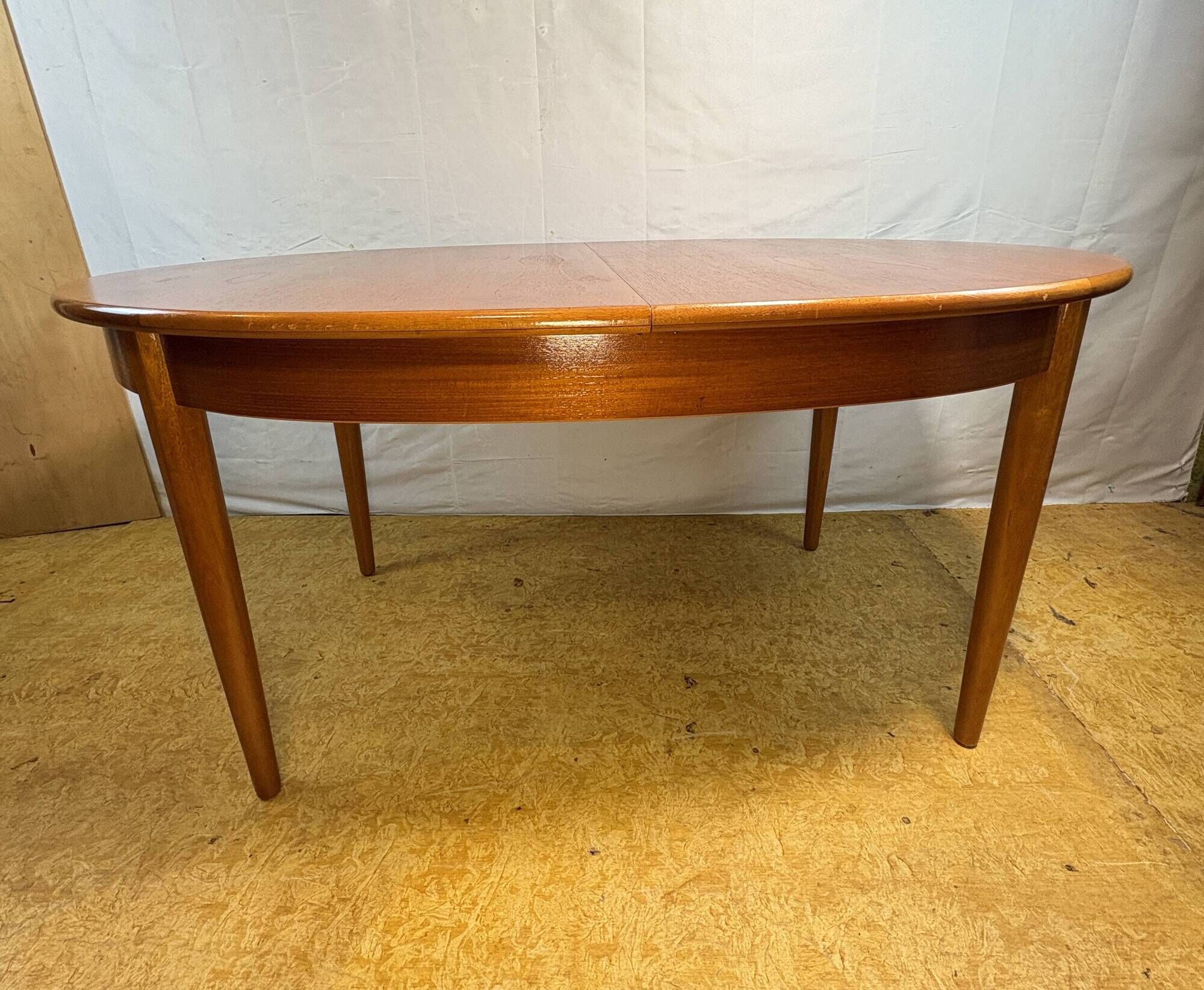 Mid-Century Vintage Teak Extending Dining Table 1960 Danish-Inspired Design