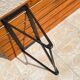 Banc design bois et acier vintage