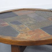 Large Round Vintage Brutalist Coffee Table