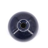 Midnight blue ceramic ball vase, 1970s