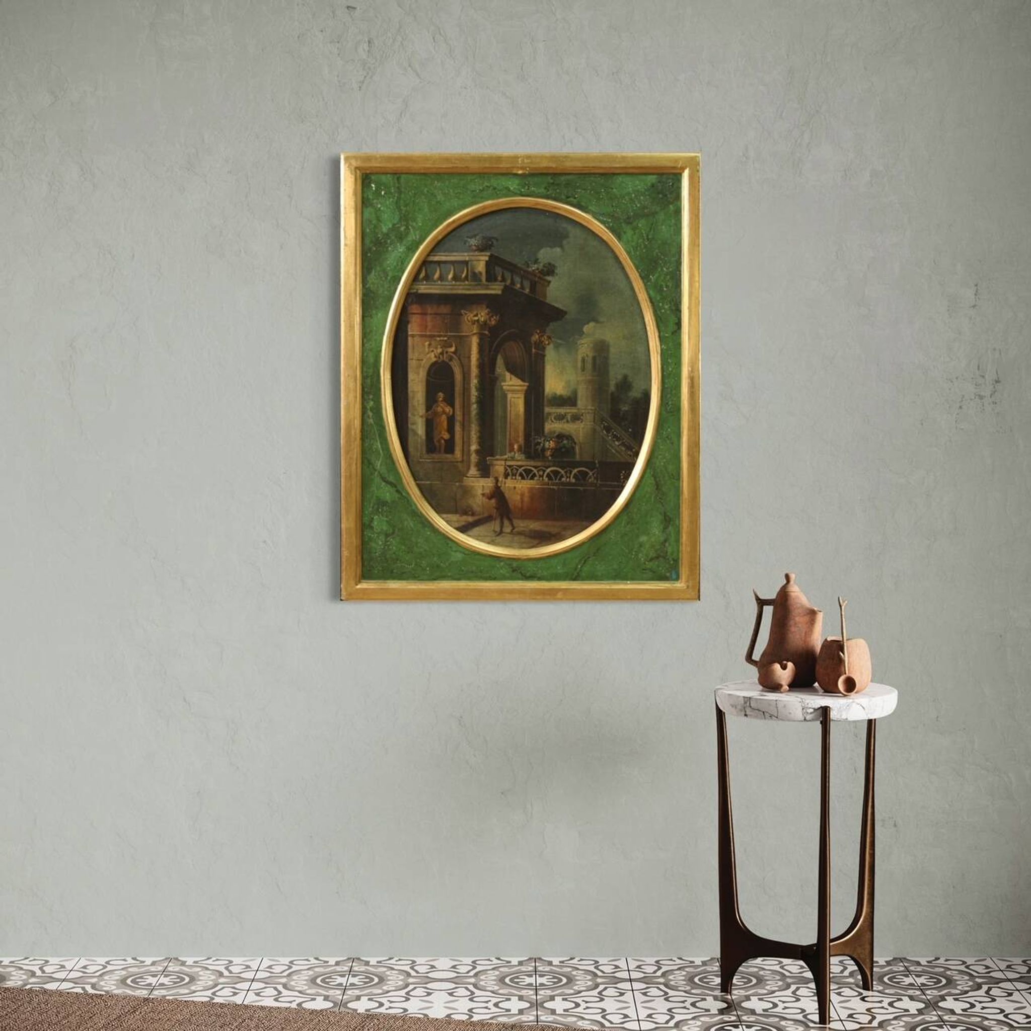 Peinture italienne Caprice architectural du XVIIIe siècle