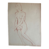 Female nude drawing