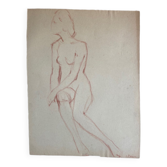 Female nude drawing