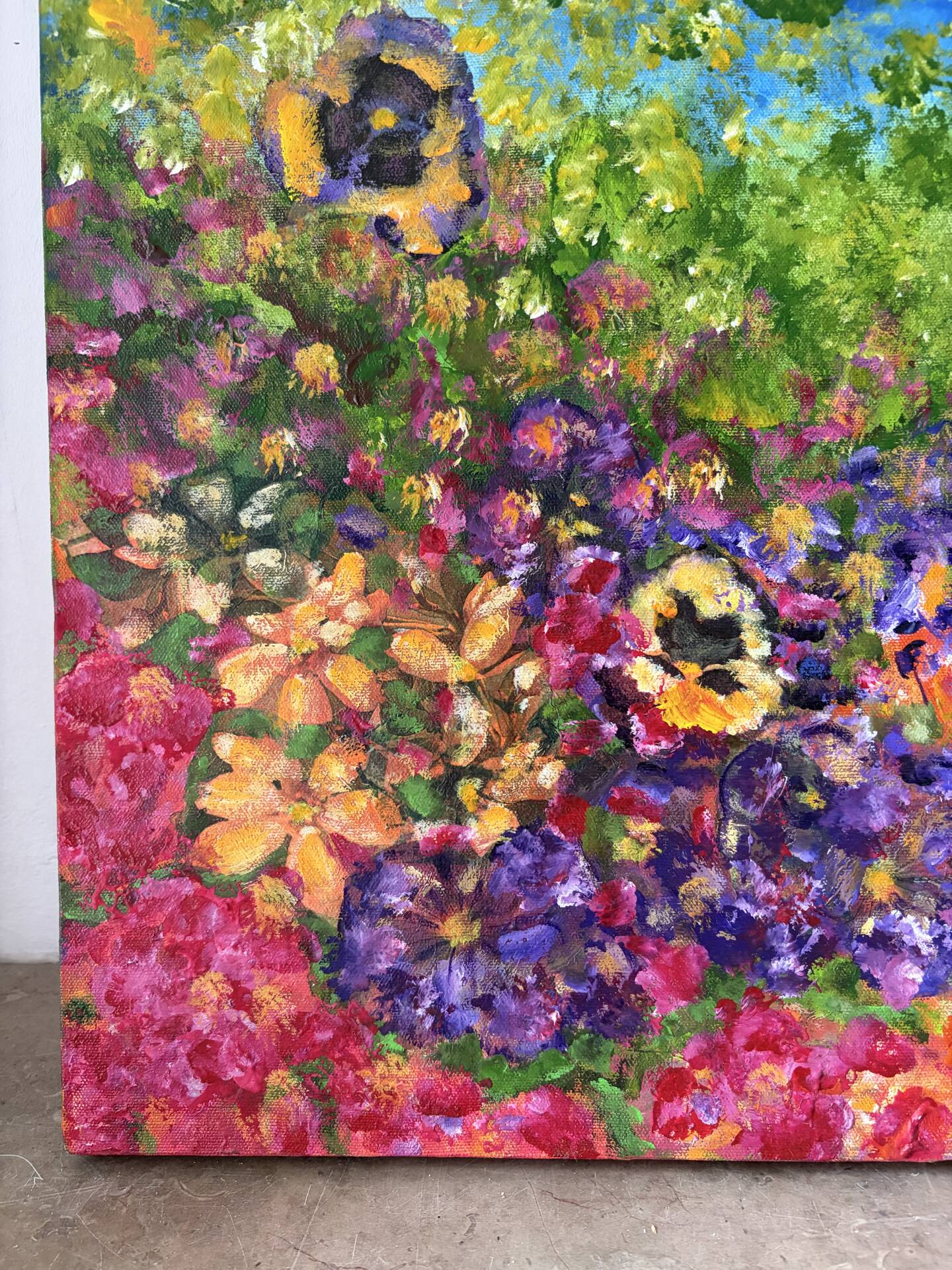 Garden of Thoughts, oil on canvas signed Regina Pecanha 2007