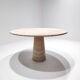 Contemporary Italian Travertine Dining Table in Beige