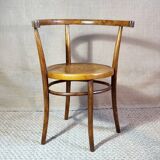 Early 20th century curved wooden office chair