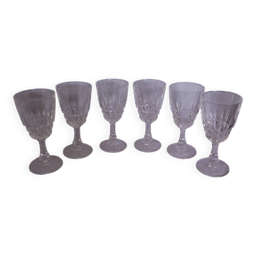 Liqueur glasses, Cristal d'Arques, Pompadour model