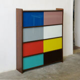 Bibliothèque meuble de rangement des années 60